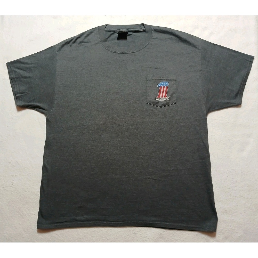 Harley Davidson Shirt Mens XL Gray Reno Nevada Genuine Dealer Pocket T '21 No 1